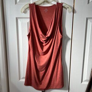 Athleta Women's Size M Sleeveless Tank Top Draped Cowl Neck Stretch Casual